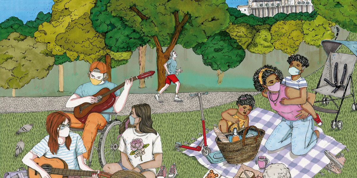 En junio, 'eme21magazine'ilusta en la portada de Ana Jarén la alegría de la primavera junto a Madrid Río 