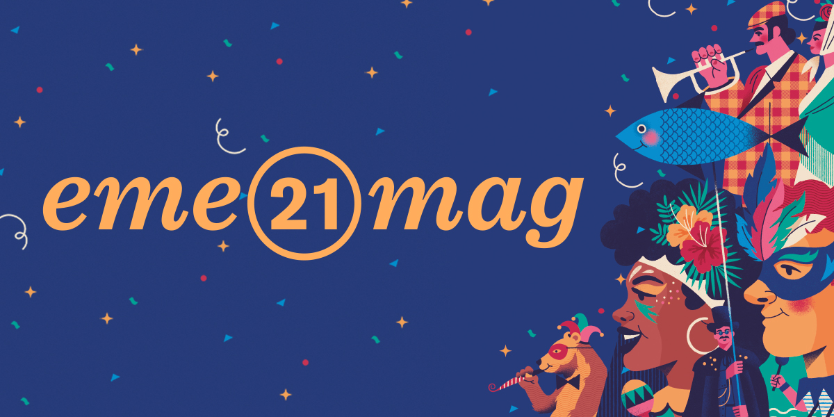 María Corte dibuja un mapa del recorrido que realiza cada año la Alegre Cofradía del Entierro de la Sardina el miércoles de ceniza en la revista de febrero