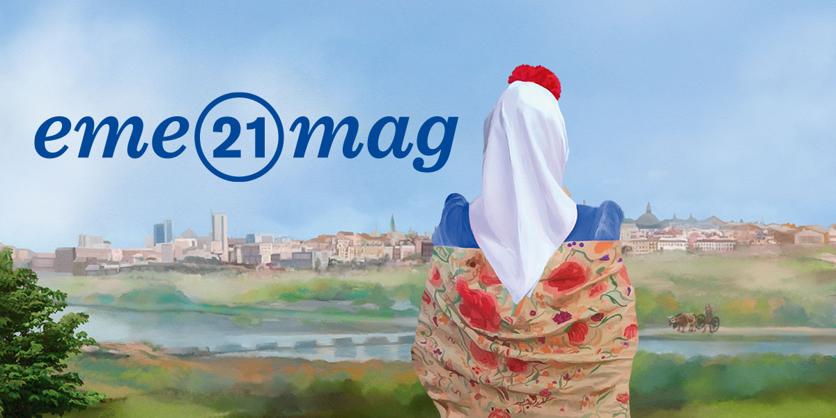 En la portada de mayo, la ilustradora Elsa Suárez muestra a una chulapa rodeada de personas disfrutando de las fiestas más castizas de Madrid