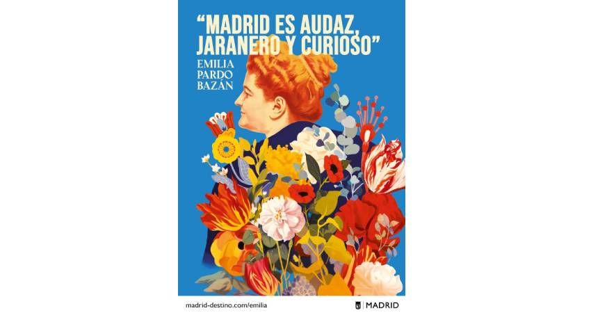 Cartel del centenario de Emilia Pardo Bazán