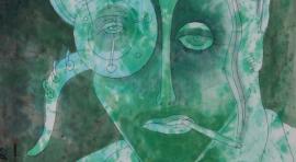 Autorretrato de Ceesepe, que es el portada del número de odctubre de M21Magazine