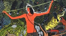 Wilberto Casanto, Escena de un cazador asháninka (2016). 