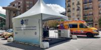 Carpa informativa del  Congreso Europeo de Servicios de Emergencias y ambulancia del Samur-Protección Civil