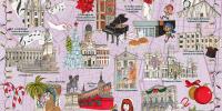 mapa ilustrado navideño Madrid 2021