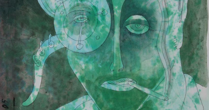 Autorretrato de Ceesepe, que es el portada del número de odctubre de M21Magazine