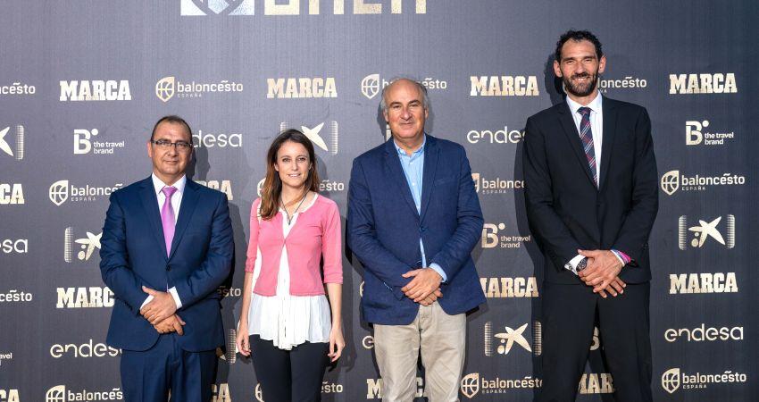 Andrea Levy y Fernando Benzo acompañados de Juan Ignacio Gallardo y Jorge Garbajosa