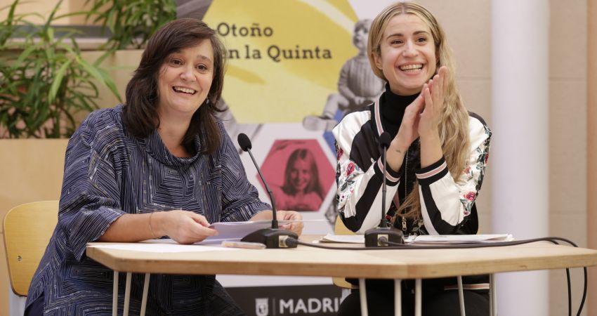 Beatriz de Torres, directora artística de Espacio Abierto Quinta de los Molinos, y María Ballesteros, directora general de Programas y Actividades Culturales del Ayuntamiento