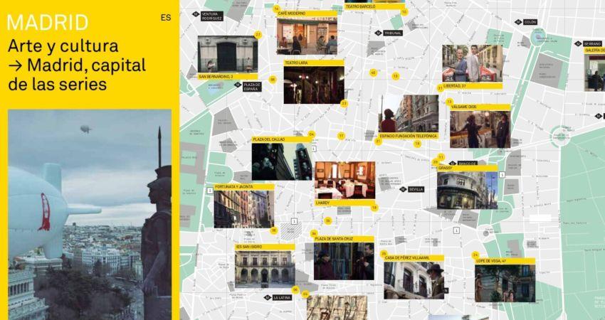Folleto "Madrid, capital de series"