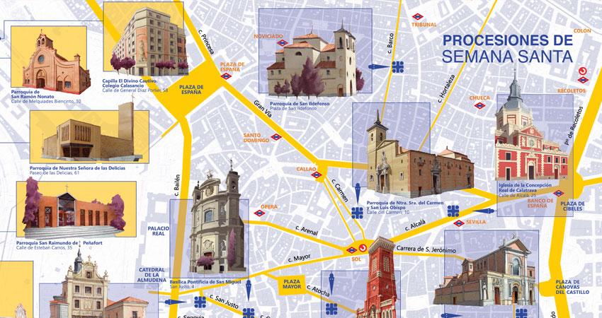Mapa cultural ilustrado 'Semana Santa'